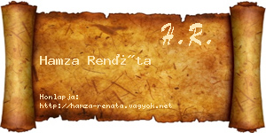 Hamza Renáta névjegykártya